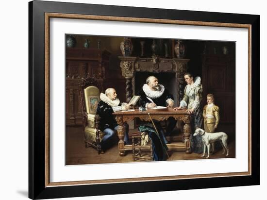 At the Solicitor's, 1892-Gustave Mattele-Framed Giclee Print