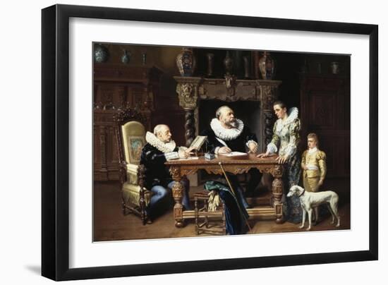 At the Solicitor's, 1892-Gustave Mattele-Framed Giclee Print