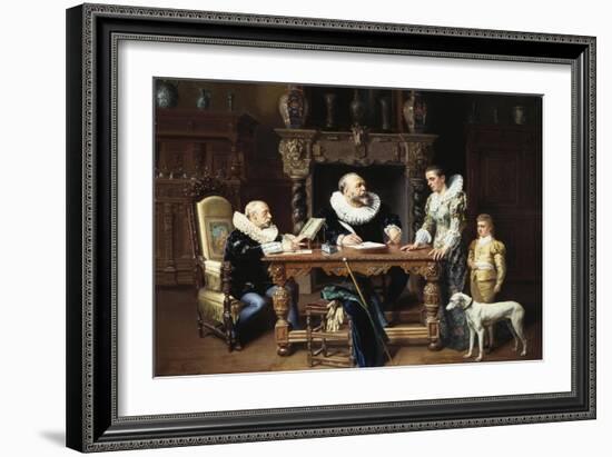 At the Solicitor's, 1892-Gustave Mattele-Framed Giclee Print