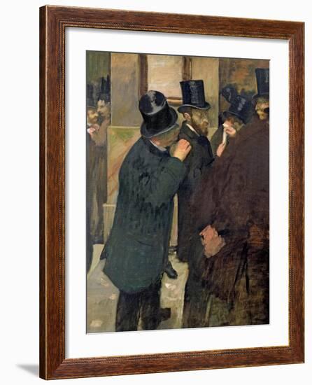 At the Stock Exchange, circa 1878-79-Edgar Degas-Framed Giclee Print