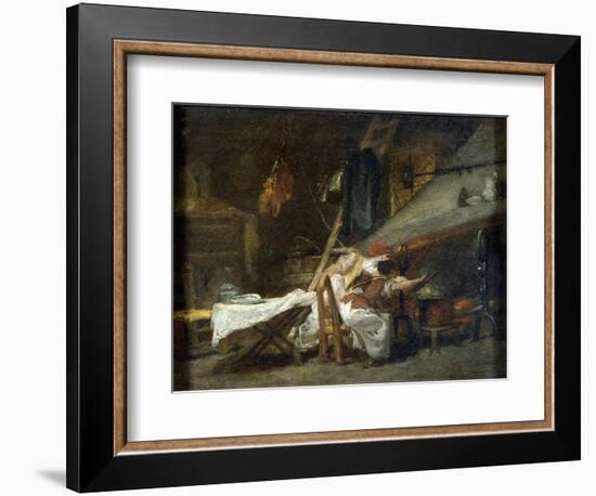 At the Stove, 18th or Early 19th Century-Jean-Honore Fragonard-Framed Giclee Print