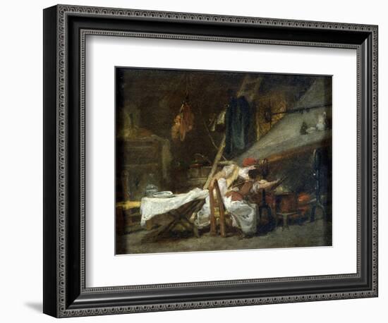 At the Stove, 18th or Early 19th Century-Jean-Honore Fragonard-Framed Giclee Print