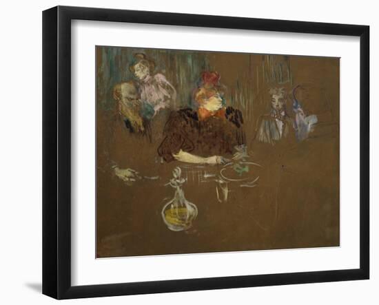 At the Table of Monsieur and Madame Natanson-Henri de Toulouse-Lautrec-Framed Giclee Print