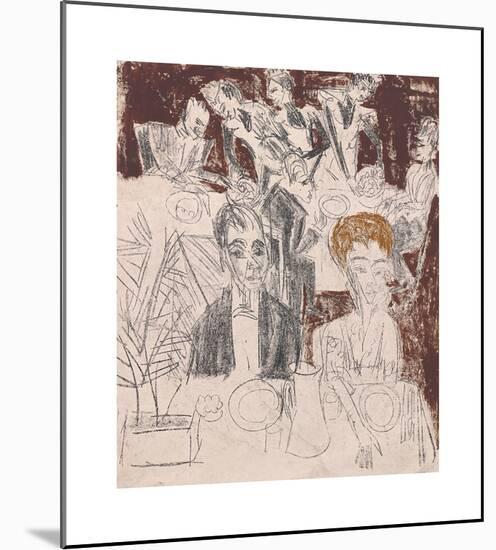 At the Table-Ernst Ludwig Kirchner-Mounted Premium Giclee Print