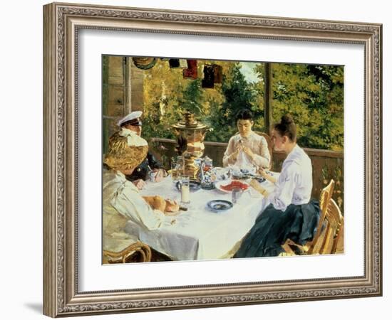 At the Tea-Table, 1888-Konstantin A. Korovin-Framed Giclee Print