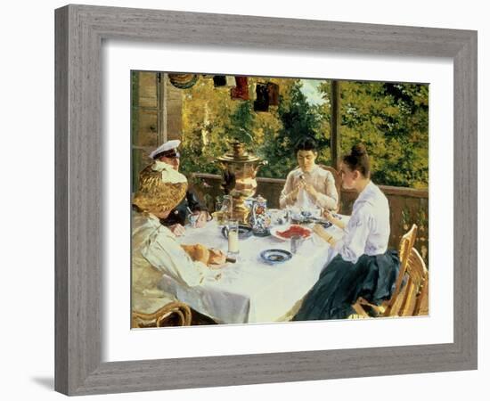 At the Tea-Table, 1888-Konstantin A. Korovin-Framed Giclee Print