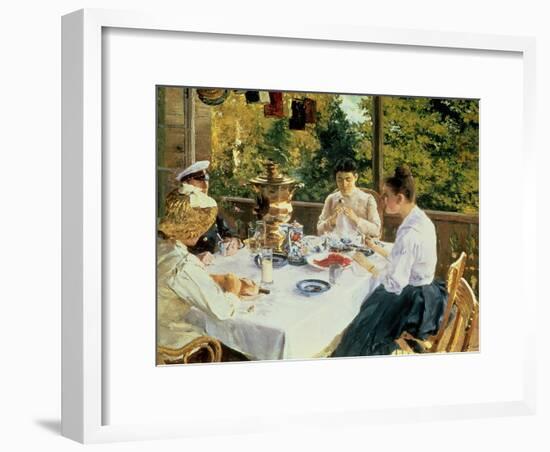 At the Tea-Table, 1888-Konstantin A. Korovin-Framed Giclee Print