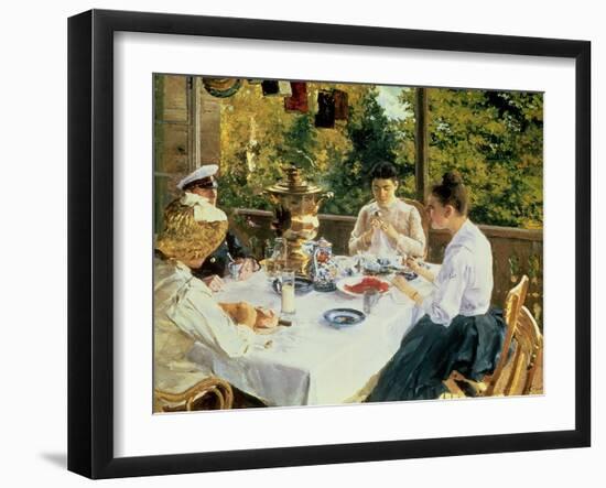 At the Tea-Table, 1888-Konstantin A. Korovin-Framed Giclee Print