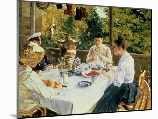 At the Tea-Table, 1888-Konstantin A. Korovin-Mounted Giclee Print