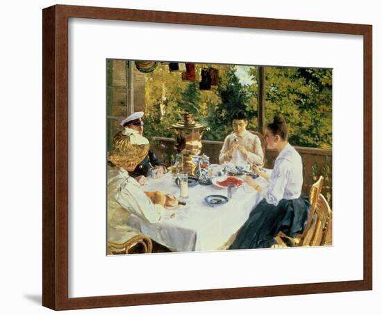 At the Tea-Table, 1888-Konstantin A. Korovin-Framed Giclee Print