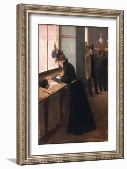 At the Telegraph-Jean Béraud-Framed Giclee Print