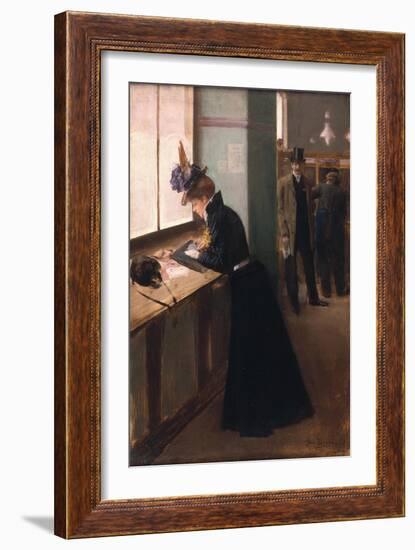 At the Telegraph-Jean Béraud-Framed Giclee Print