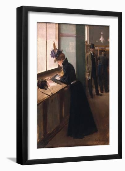 At the Telegraph-Jean Béraud-Framed Giclee Print