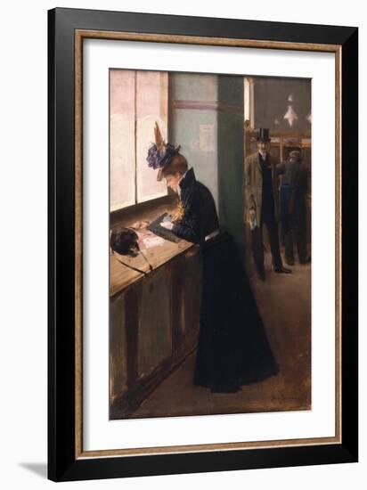 At the Telegraph-Jean Béraud-Framed Giclee Print