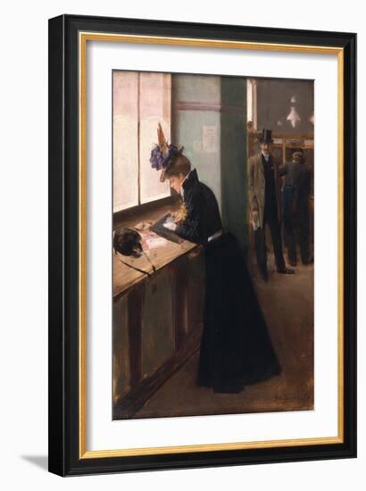 At the Telegraph-Jean Béraud-Framed Giclee Print