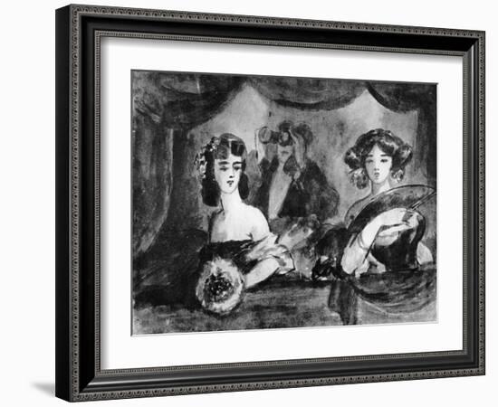 At the Theatre, 19th Century-Constantin Guys-Framed Giclee Print