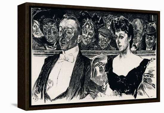 At the Theatre, C1876-1898, (1898)-Charles Dana Gibson-Framed Premier Image Canvas