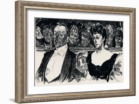 At the Theatre, C1876-1898, (1898)-Charles Dana Gibson-Framed Giclee Print