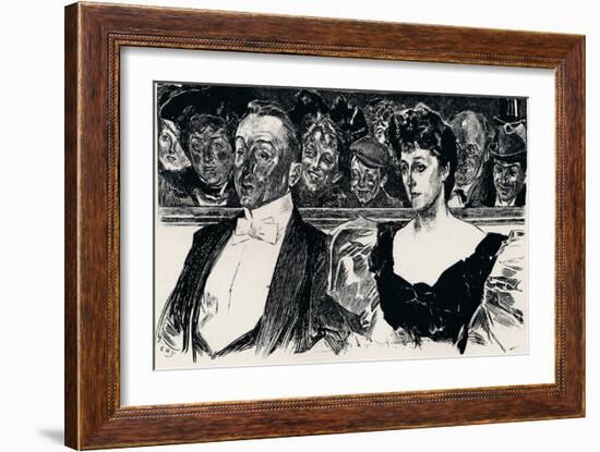 At the Theatre, C1876-1898, (1898)-Charles Dana Gibson-Framed Giclee Print