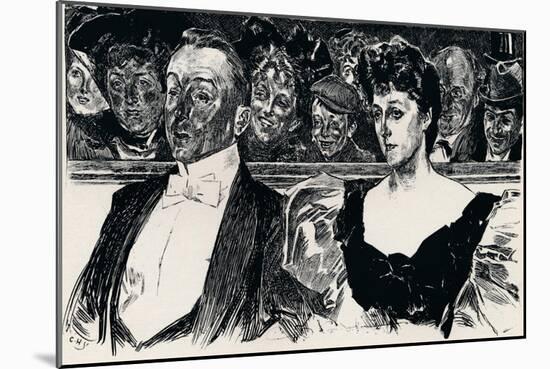 At the Theatre, C1876-1898, (1898)-Charles Dana Gibson-Mounted Giclee Print