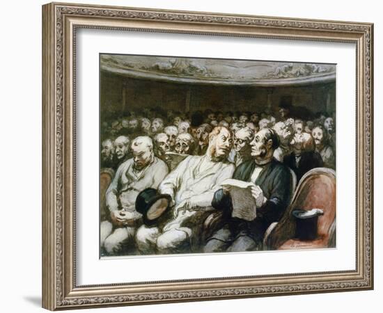 At the Theatre-Honoré Daumier-Framed Giclee Print