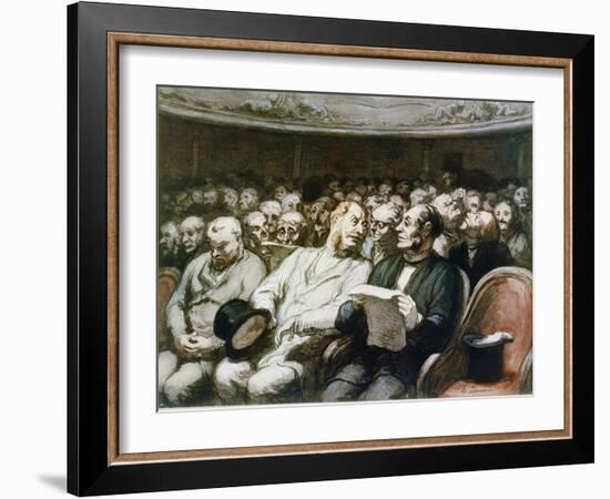 At the Theatre-Honoré Daumier-Framed Giclee Print