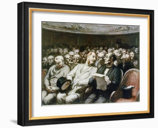 At the Theatre-Honoré Daumier-Framed Giclee Print