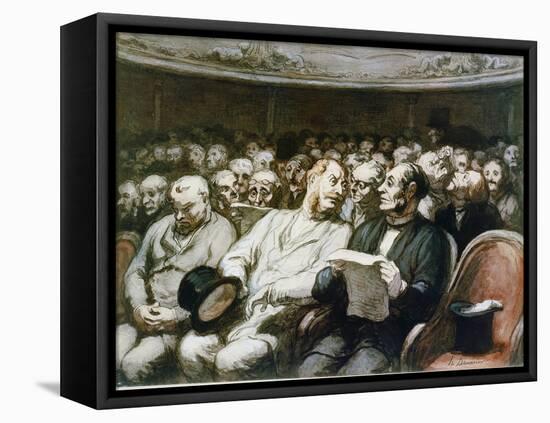 At the Theatre-Honoré Daumier-Framed Premier Image Canvas