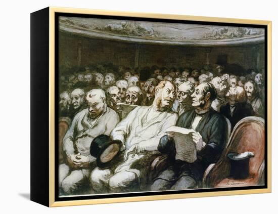 At the Theatre-Honoré Daumier-Framed Premier Image Canvas