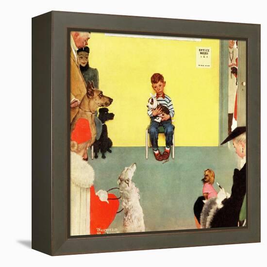 "At the Vets", March 29,1952-Norman Rockwell-Framed Premier Image Canvas