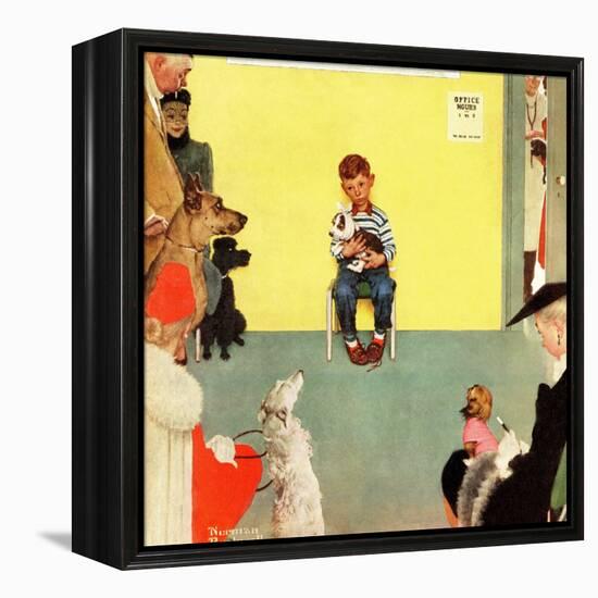 "At the Vets", March 29,1952-Norman Rockwell-Framed Premier Image Canvas