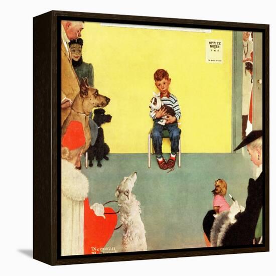 "At the Vets", March 29,1952-Norman Rockwell-Framed Premier Image Canvas