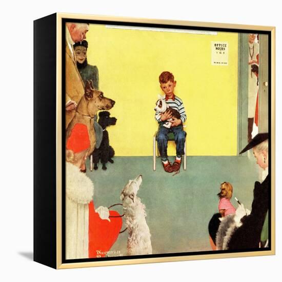 "At the Vets", March 29,1952-Norman Rockwell-Framed Premier Image Canvas