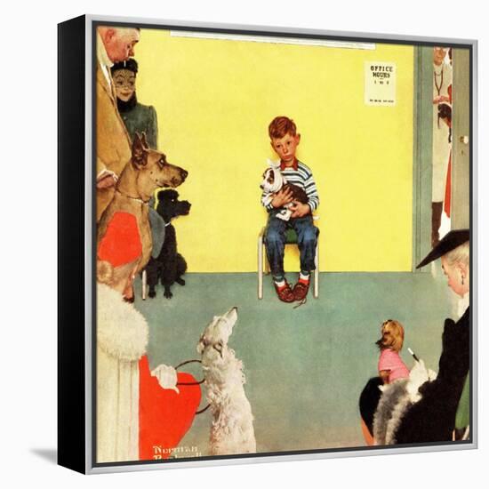 "At the Vets", March 29,1952-Norman Rockwell-Framed Premier Image Canvas