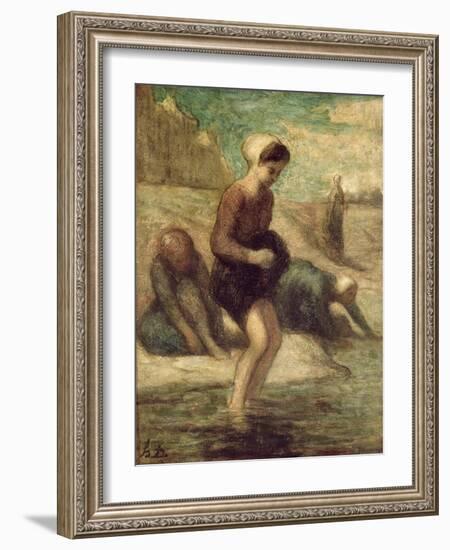 At the Water's Edge, c.1849-53-Honore Daumier-Framed Giclee Print