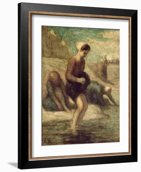 At the Water's Edge, c.1849-53-Honore Daumier-Framed Giclee Print