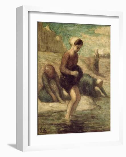 At the Water's Edge, c.1849-53-Honore Daumier-Framed Giclee Print