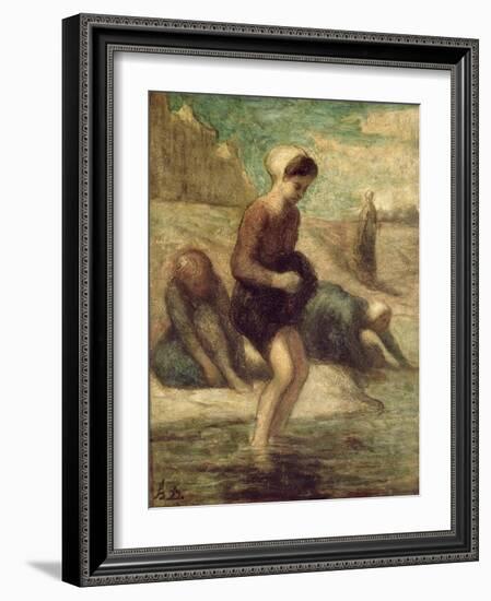 At the Water's Edge, c.1849-53-Honore Daumier-Framed Giclee Print