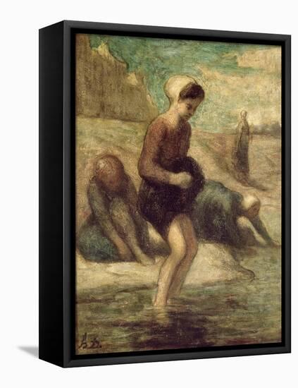 At the Water's Edge, c.1849-53-Honore Daumier-Framed Premier Image Canvas