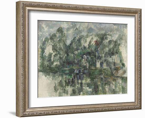 At the Water's Edge, C. 1890-Paul Cézanne-Framed Giclee Print