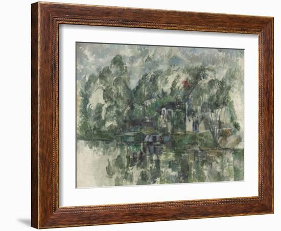 At the Water's Edge, C. 1890-Paul Cézanne-Framed Giclee Print
