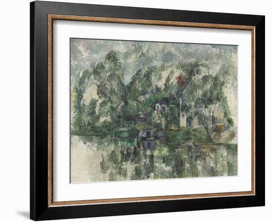 At the Water's Edge, C. 1890-Paul Cézanne-Framed Giclee Print