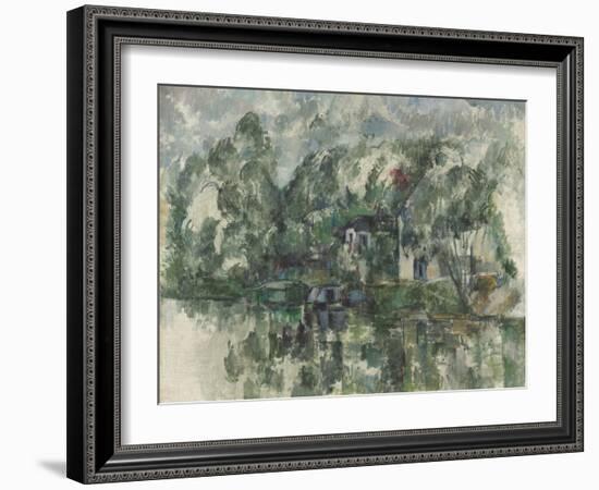 At the Water's Edge, C. 1890-Paul Cézanne-Framed Giclee Print