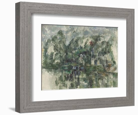 At the Water's Edge, C. 1890-Paul Cézanne-Framed Giclee Print