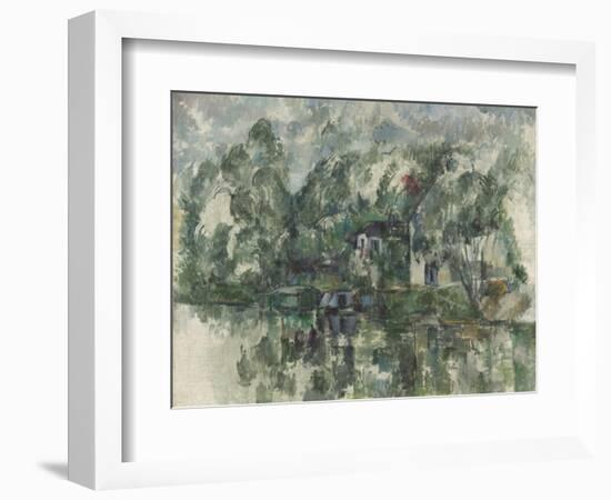 At the Water's Edge, C. 1890-Paul Cézanne-Framed Giclee Print