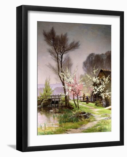 At the Watermill, Spring-Henri Saintain-Framed Giclee Print