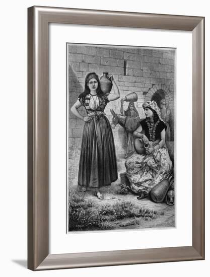 At the Well, Hiram, from 'La Syrie D'Aujourd'Hui. Voyages Dans La Phenicie, Le Liban Et La Judee.…-null-Framed Giclee Print