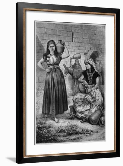 At the Well, Hiram, from 'La Syrie D'Aujourd'Hui. Voyages Dans La Phenicie, Le Liban Et La Judee.…-null-Framed Giclee Print