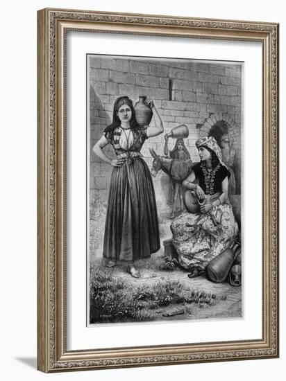 At the Well, Hiram, from 'La Syrie D'Aujourd'Hui. Voyages Dans La Phenicie, Le Liban Et La Judee.…-null-Framed Giclee Print