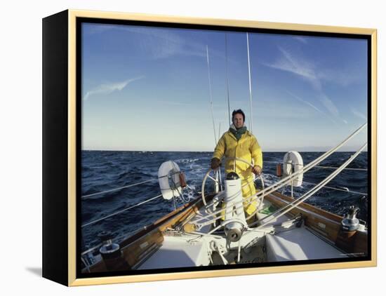 At the Wheel-null-Framed Premier Image Canvas